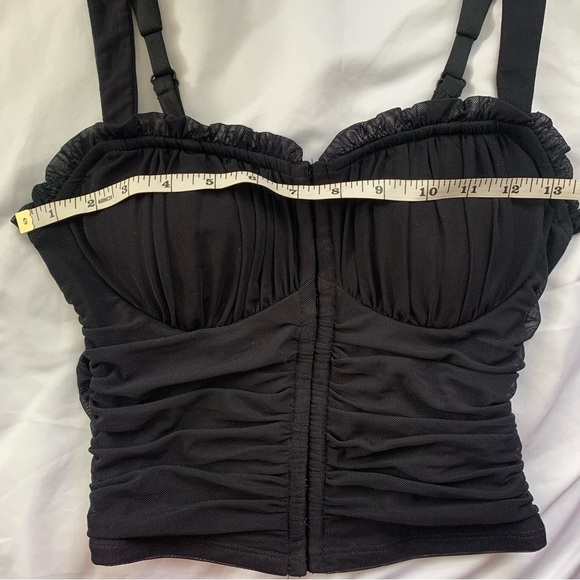 Bustier Corset Crop Top in Black Moa Moa - Picture 8 of 9